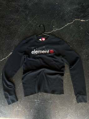 Vintage 90s Element Skateboards Waffle Knit Thermal Long Sleeve Shirt